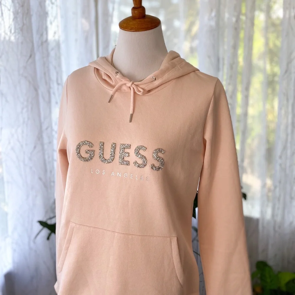 Guess - Pink Logo Hoodie - Picture 5 of 6